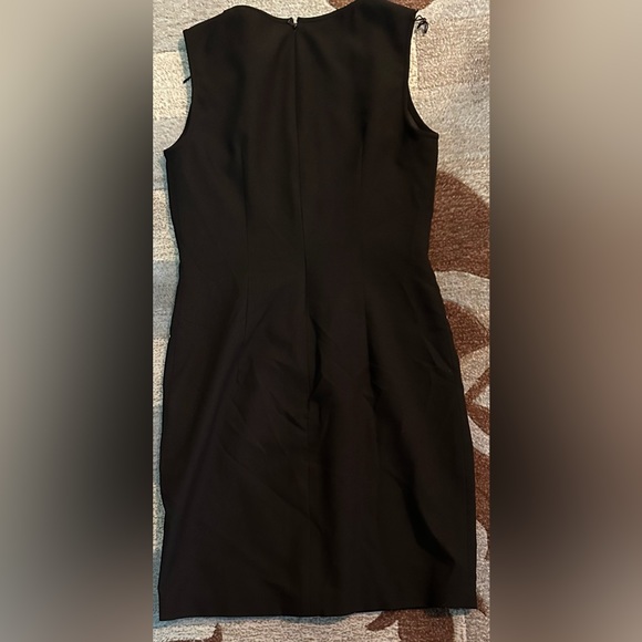 Aidan Aidan Mattox Sleeveless Silver Studded Sheath Dress J525 in Black - Picture 7 of 8